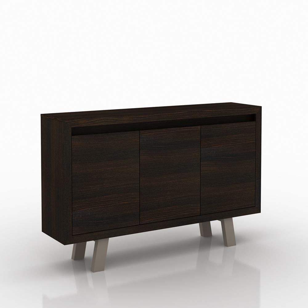 Armario Para Escritorio Horizontal 3 Portas Me4120 Tabaco Fendi Tecno Mobili Colombo