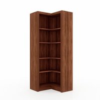 Armário Para Escritório De Canto Me4132 Nogal - Tecno Mobili