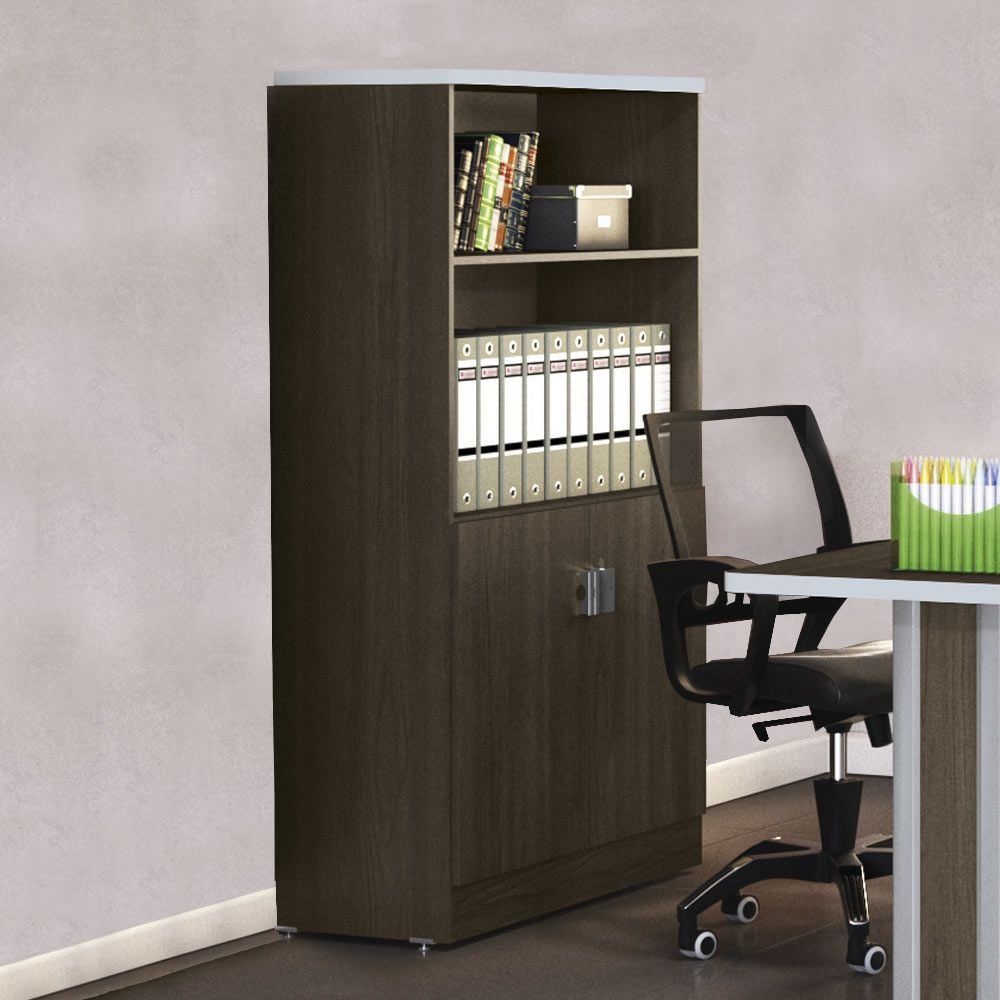 Armario Para Escritorio Com Chave Office Versatil 1012 Teca Italia Kappesberg Colombo