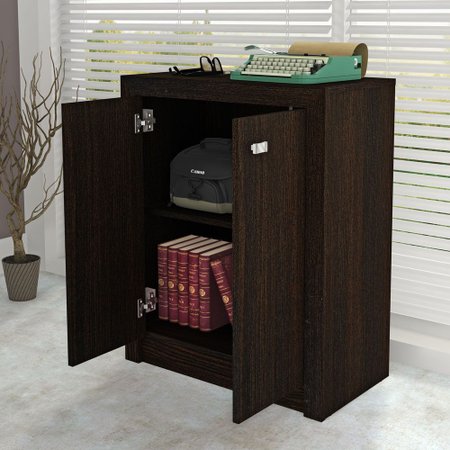 Armario Para Escritorio Baixo 2 Portas Me4103 Tabaco Tecno Mobili Colombo
