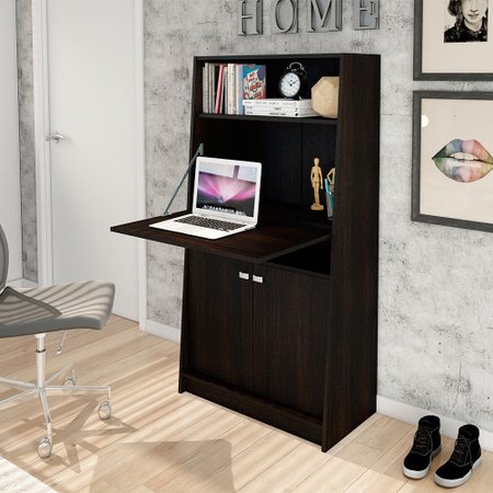 Armário Para Escritório Retrátil Me4136 Tabaco - Tecno Mobili - Colombo