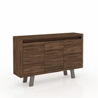 Armário Para Escritório 3 Portas  Me4120 Nogal/Fendi - Tecno Mobili