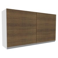 Armário De Cozinha Aéreo 100% MDF 120 cm Portas Branco Brilho Acordes Madesa