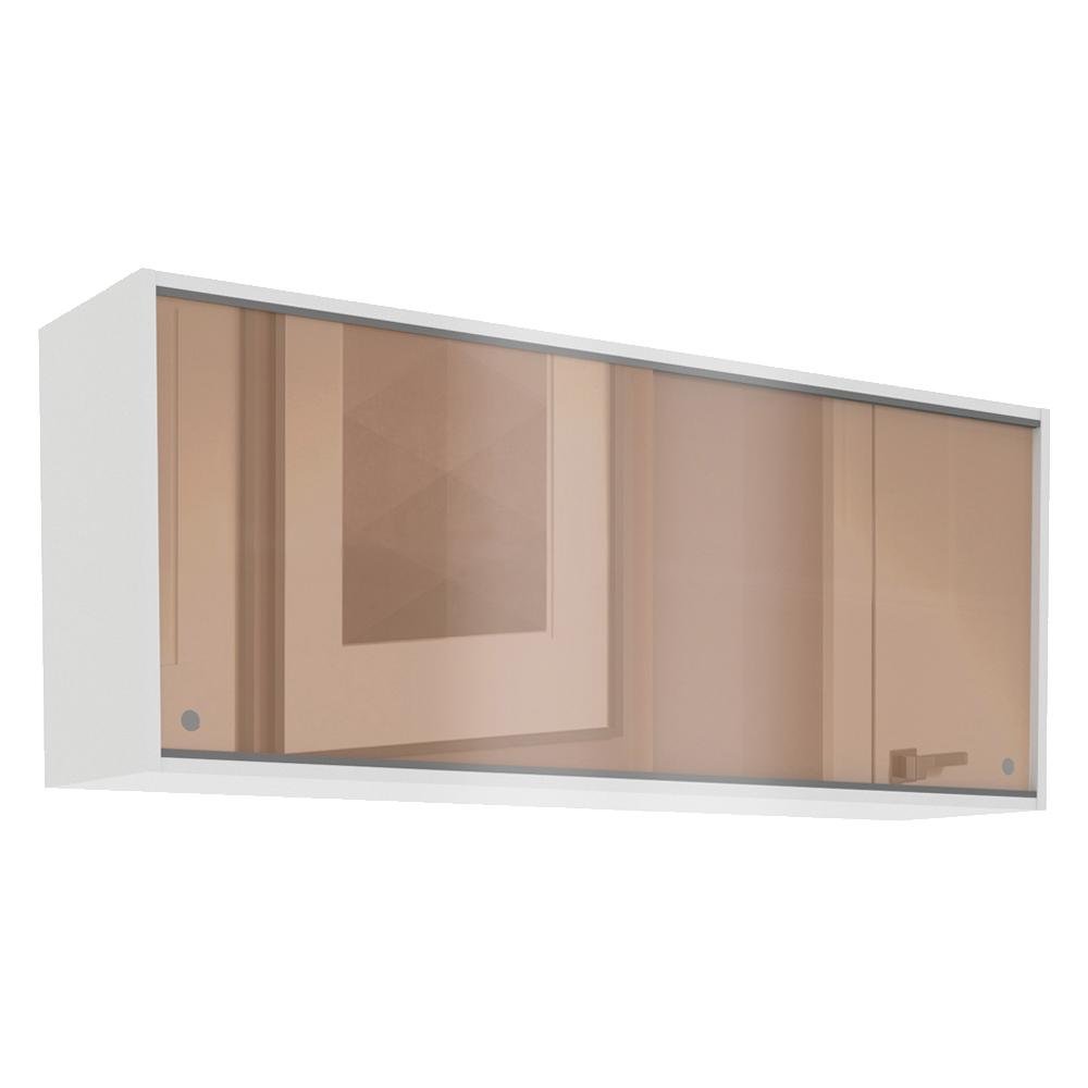 Armario Aereo Madesa Acordes Glamy 100 Mdf 2 Portas De Correr De Vidro Reflex Colombo
