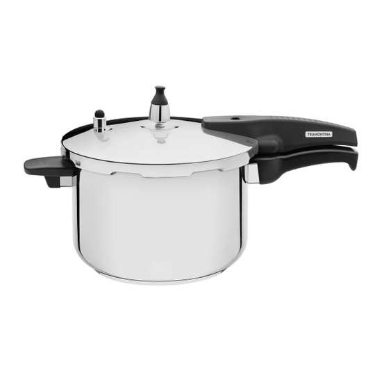 Panela de Pressão Tramontina Allegra em Aço Inox Fundo Triplo 22 cm 6 L