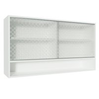 Armário de Cozinha Aéreo 2 Portas de Correr de Vidro e 1 Nicho Rustic Glamy Madesa