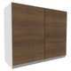 Armário De Cozinha Aéreo 100% MDF 80 cm 2 Portas Branco/Rustic Acordes Madesa
