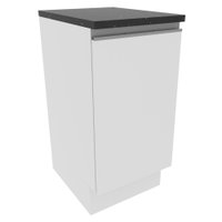 Balcão Armário de Cozinha 100% Mdf 40 cm 1 Porta Porta Branco Brilho Acordes Madesa