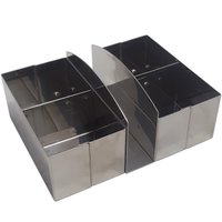 Conjunto 2 Porta Guardanapos e Porta Sachês De Mesa em Inox