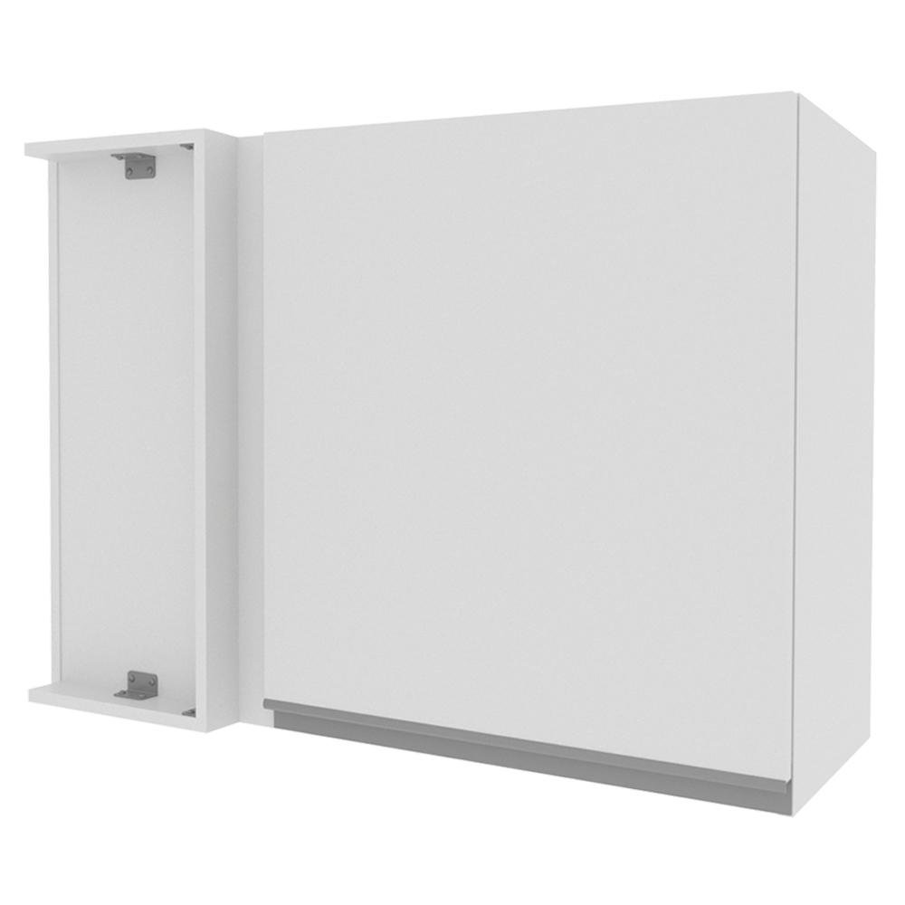 Armario Aereo De Canto Madesa Acordes Glamy 100 Mdf 1 Porta Branco Colombo