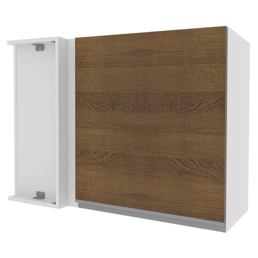 Armario Aereo De Canto Madesa Acordes Glamy 100 Mdf 1 Porta Branco Rustic Colombo