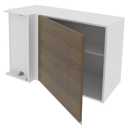 Armario Aereo De Canto Madesa Acordes Glamy 100 Mdf 1 Porta Branco Rustic Colombo