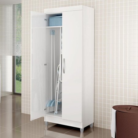 Armario Multiuso 2 Portas Lavanda Branco New Notavel Colombo