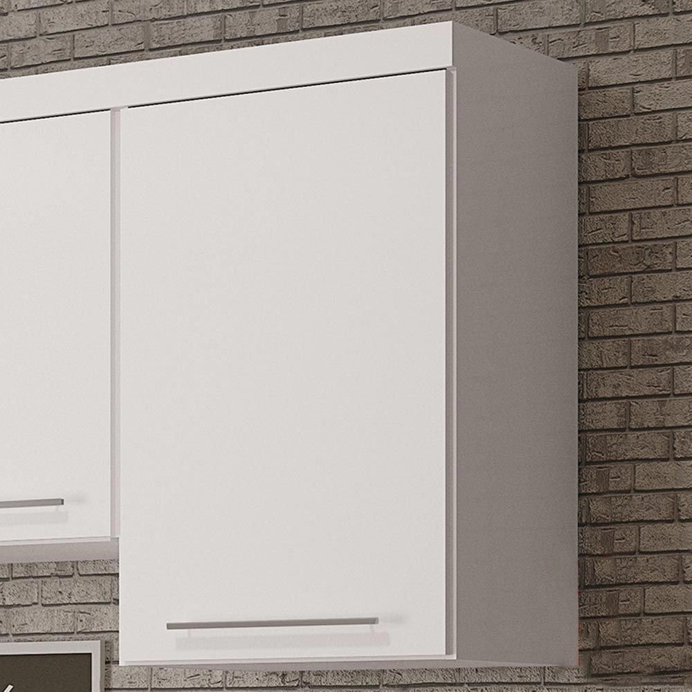 Armario Aereo Para Quarto 100 Mdf 1 Porta Dormitorio M Smart Branco Brilho Kappesberg Colombo