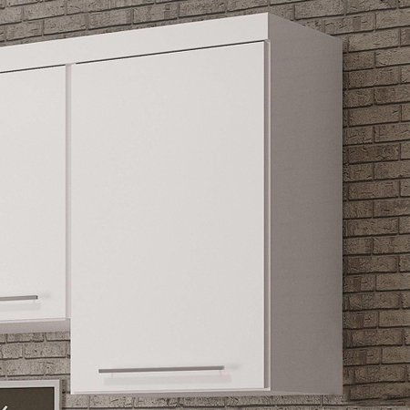 Armario Aereo Para Quarto 100 Mdf 1 Porta Dormitorio M Smart Branco Brilho Kappesberg Colombo