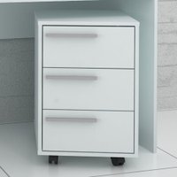 Gaveteiro 3 Gavetas Com Rodízios Ho-2929 Branco Fosco - Hecol