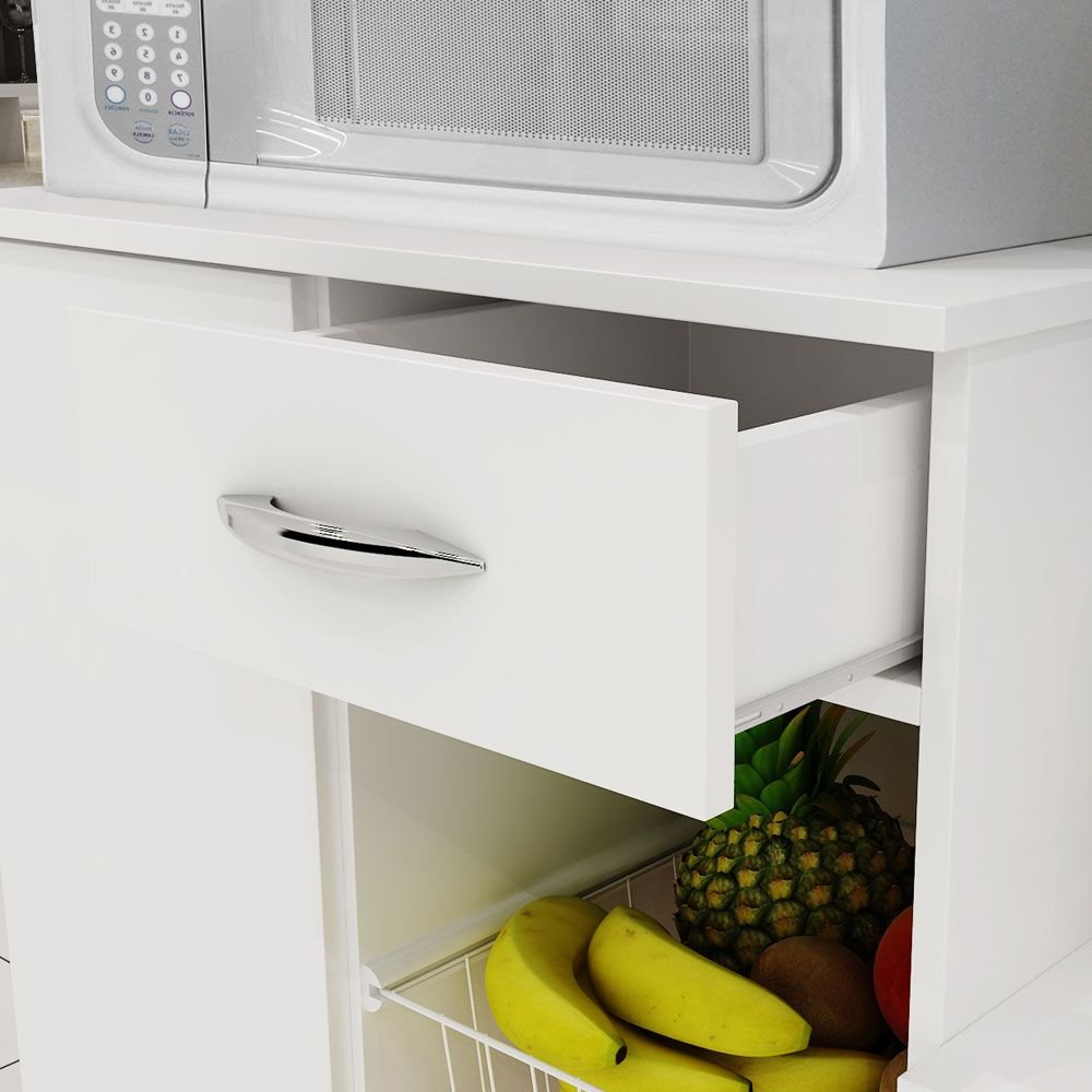 Armario De Cozinha Para Forno Com Fruteira 2 Portas 1 Gaveta Diva Branco New Notavel Colombo