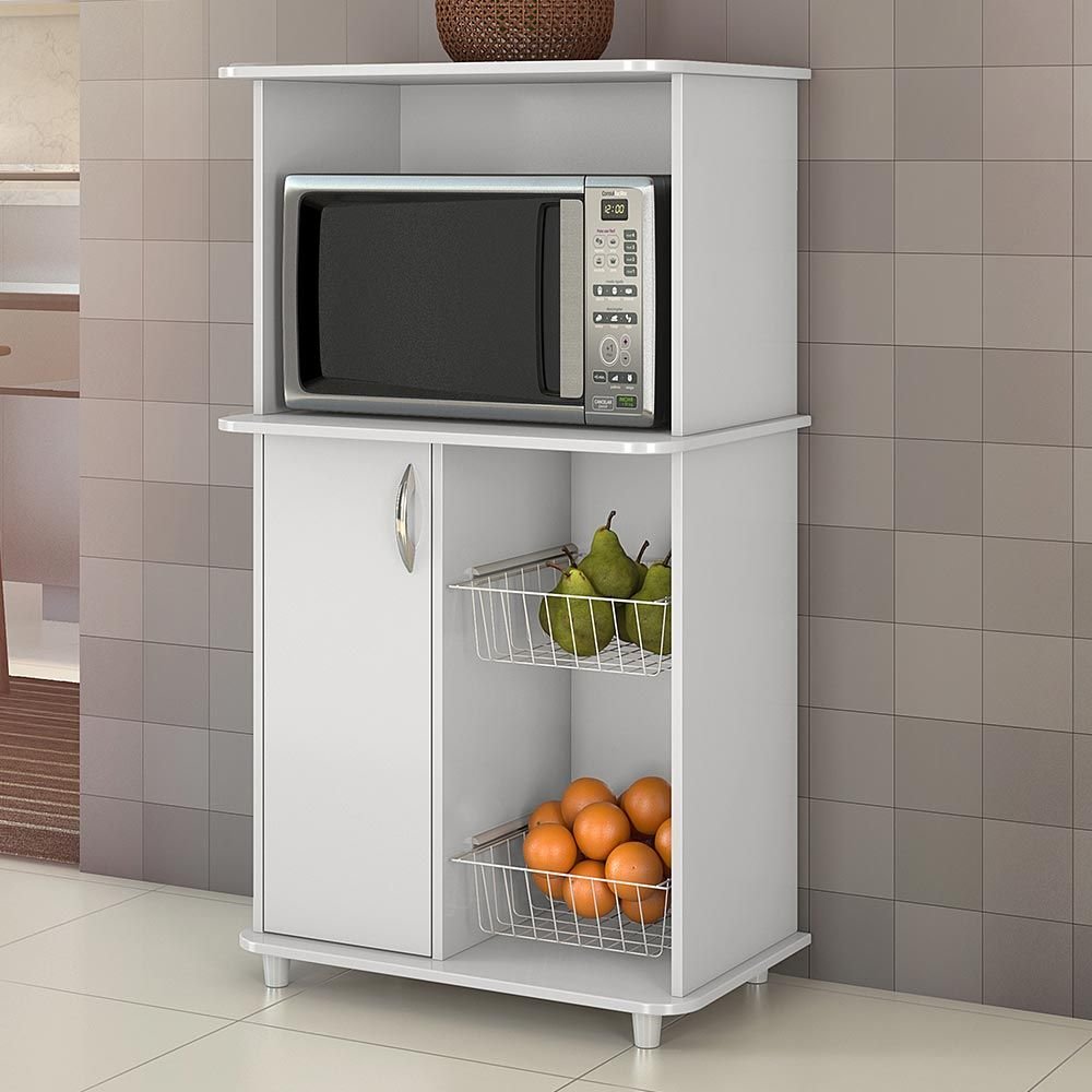 Armario De Cozinha Para Forno Com Fruteira 1 Porta Balli Branco New Notavel Colombo
