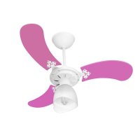 Ventilador de Teto Venti-Delta New Baby Colors com 3 Pás Rosa