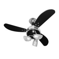 Ventilador de Teto Venti-Delta Sideral com 3 Pás Preto / Cromado