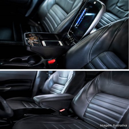 Encosto Descanso De Braco Apoio Cobalt 2012 A 2018 Cinza Couro Ecologico Encaixe Porta Copos Console Colombo