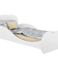 Cama Juvenil/solteiro Safira Mdf Branco Premium Multimóveis Para Colchão 188 X 88 Cm