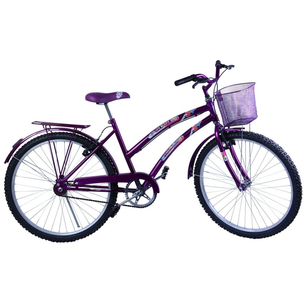 Bicicleta Feminina Passeio Aro 24 Susi Violeta Colombo