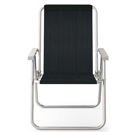 Cadeira Alta Conforto Alumínio Sannet Preto