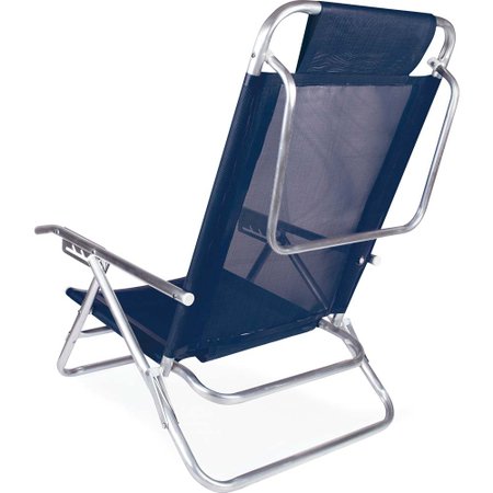 Cadeira Reclinável Alumínio 5 Posições Azul