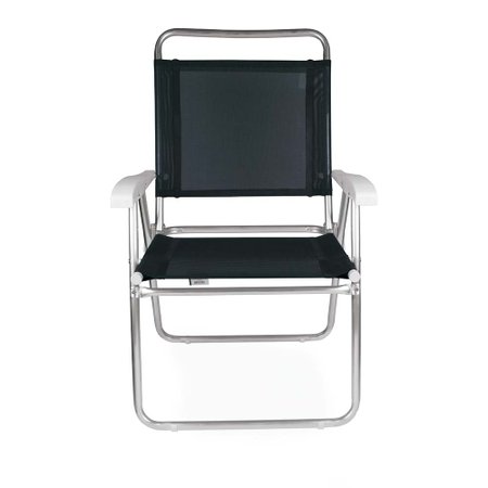 Cadeira Master Plus Alumínio Preta