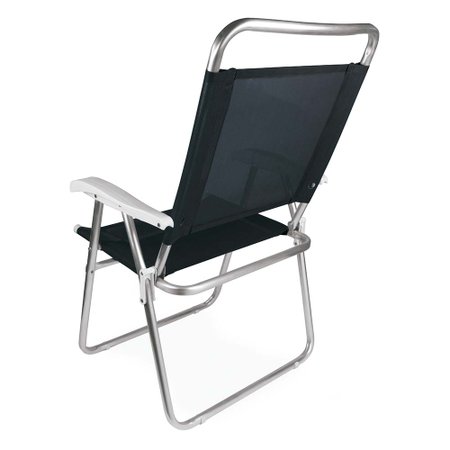 Cadeira Master Plus Alumínio Preta