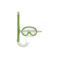Máscara de Mergulho e Snorkel Infantil - Verde