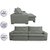 Sofá Magnum 2,62m Retrátil, Reclinável Molas no Assento e Almofadas  Suede Grafite - Cama InBox