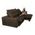 Sofa Retrátil e Reclinável 2,52m com Molas Ensacadas Cama inBox Soft Tecido Suede Café