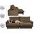 Sofa Retrátil e Reclinável 2,52m com Molas Ensacadas Cama inBox Soft Tecido Suede Café