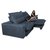 Sofa Retrátil e Reclinável 2,72m com Molas Ensacadas Cama inBox Soft Tecido Suede Azul