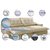 Sofa Retrátil e Reclinável 2,12m com Molas Ensacadas Cama inBox Soft Tecido Suede Bege