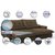 Sofa Retrátil e Reclinável 2,32m com Molas Ensacadas Cama inBox Soft Tecido Suede Café