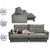 Sofa Retrátil e Reclinável 2,32m com Molas Ensacadas Cama inBox Soft Tecido Suede Cinza