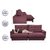 Sofa Retrátil e Reclinável 2,32m com Molas Ensacadas Cama inBox Soft Tecido Suede Vinho
