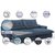 Sofa Retrátil e Reclinável 3,12m com Molas Ensacadas Cama inBox Soft Tecido Suede Azul