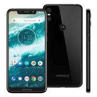 Celular Motorola Moto One Preto - 64GB Android 8.1 Tela 5.9