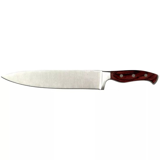 Faca de Churrasco 9" em aco inox e cabo de madeira