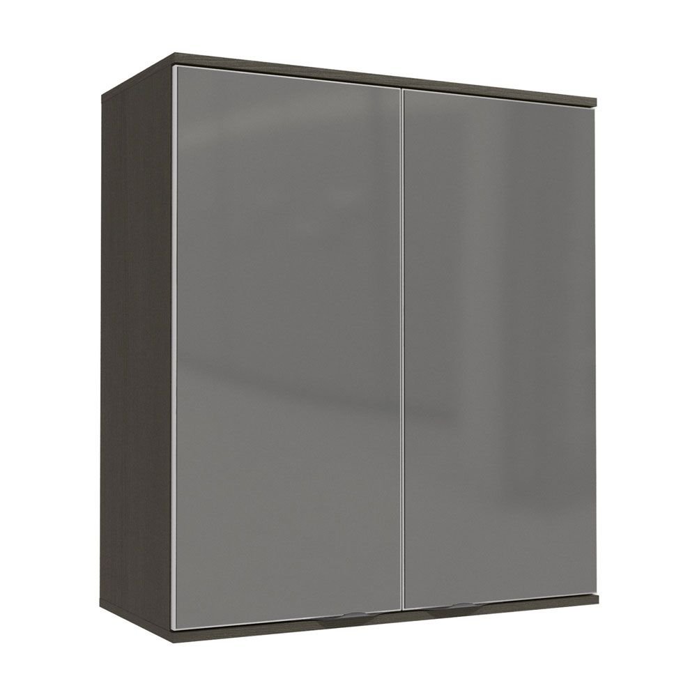 Armario Aereo Cozinha 2 Portas Com Vidro Inox Onix Steel Kappesberg Colombo