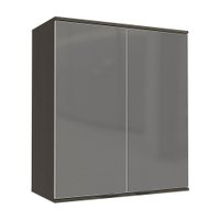 Armario Aereo Cozinha 1 Porta Com Vidro Inox Onix Steel Kappesberg Colombo