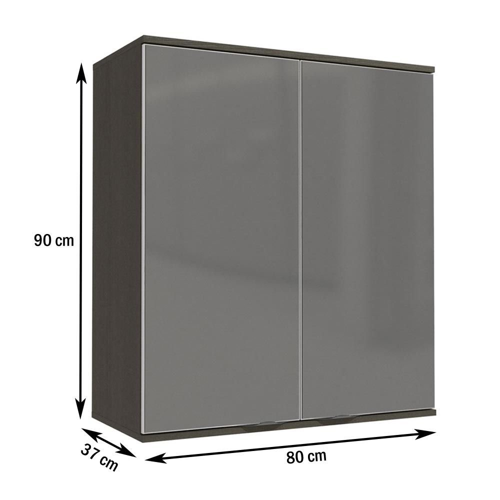 Armario Aereo Cozinha 2 Portas Com Vidro Inox Onix Steel Kappesberg Colombo