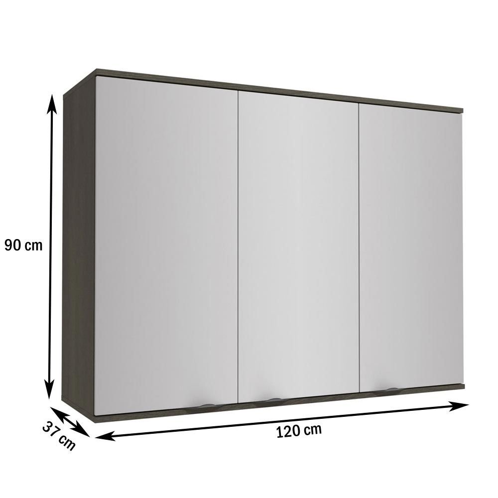 Armario Aereo Cozinha 3 Portas Onix Steel Kappesberg Colombo