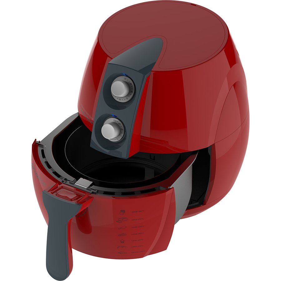 Fritadeira Sem Óleo Air Fry Cadence Vermelha FRT541