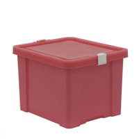 Caixa Organizadora Tramontina Basic com Tampa em Plástico Rosa 30 L Tramontina