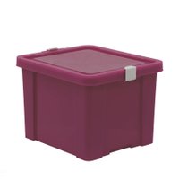 Caixa Organizadora Tramontina Basic com Tampa em Plástico 30L Rosa
